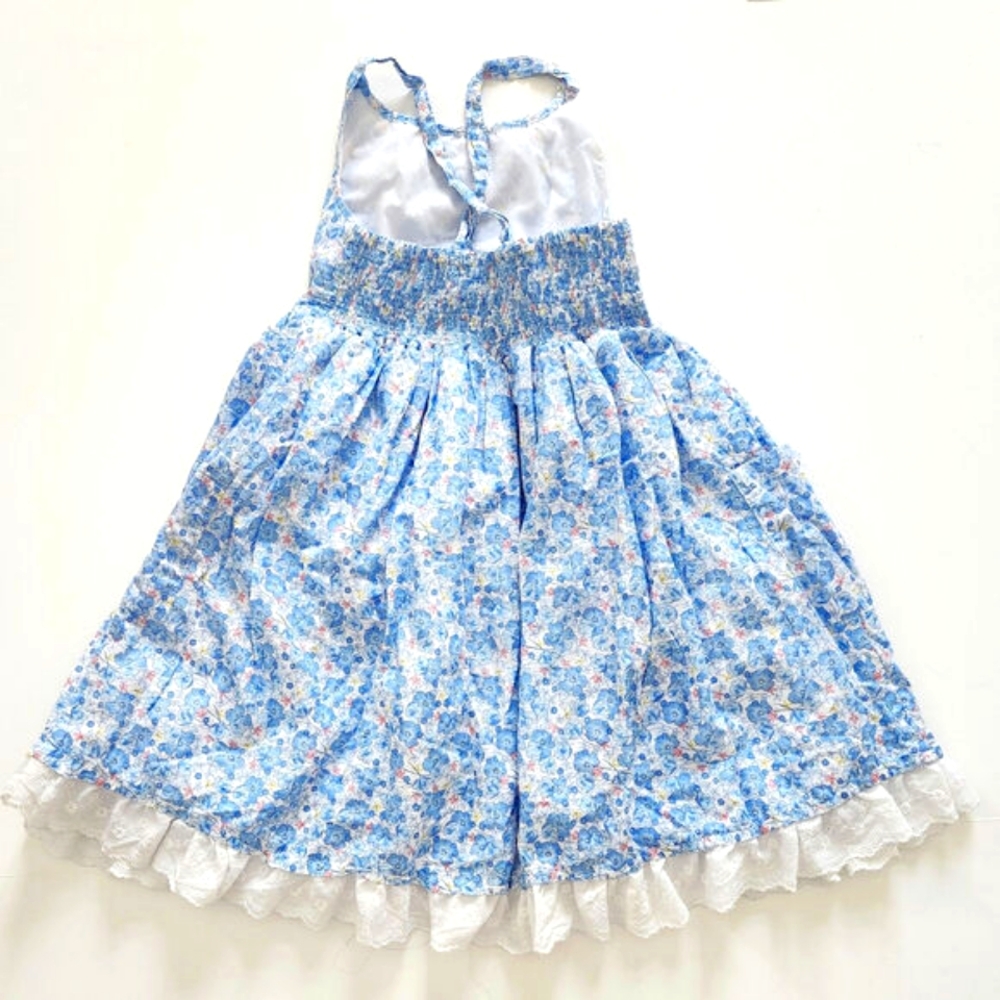 Cupcakes & Cashmere Blue Floral Kids Casual Dress - Picture 2 of 8